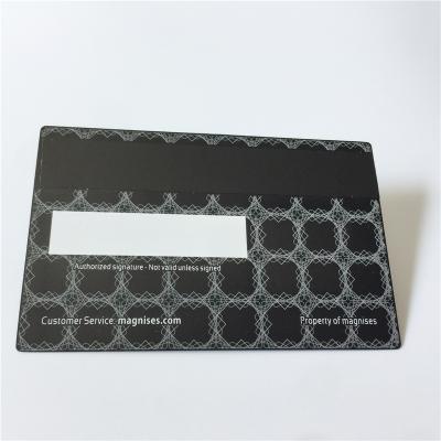 China China CR80 0.6mm Thickness Black Titanium Card, Black Metal Card for sale