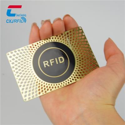 China Waterproof / Waterproof Chuangxinjia Engraving Custom Printing Or Business NFC Blank Chip Metal Card for sale