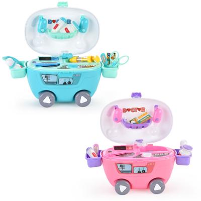 China Pretend Small Toy Chef Toy Set Doctor Play Set Medical Toys Multifunction Suitcase Storage for sale