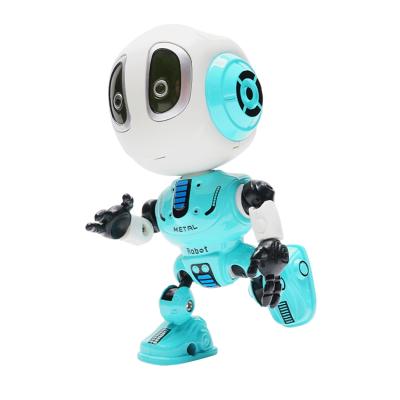 China Toy Alloy Electric Mini Voice Battery Operated Repetitive Diecast Robot Toy with Light and Sound for sale