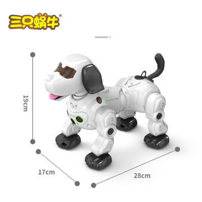 China New Educational Frontier Smart Follow The Dog Puzzle One-Button Remote Control Throwing Farting Robot Infrared Tracking Children's Toy for sale