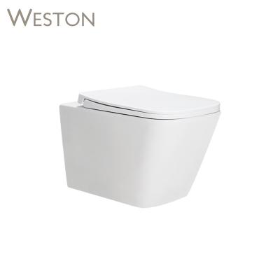 China Best High End Price Vortex Wall Cistern Concealed Flush Toilet Hung Wc Bathroom for sale