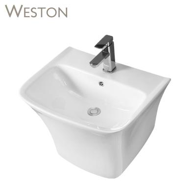 China Modern Single Design Sink Single Wall Hung Sink For Project Bathrooms for sale