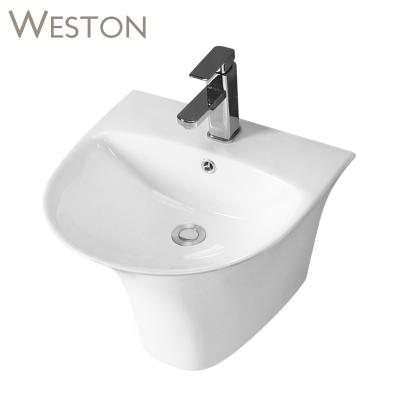 China Modern Modern Wall Hung Back Style Wall To Wall Bracket Wash Basin Hotel Laundry Room for sale