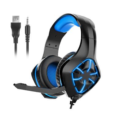 China Earphone Qiyu Gaming Headset RGB Colored USB 3.5mm Headphones Headsets Wired Earbuds With MIC for sale