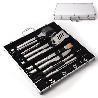 China Heat Resistance Logo BBQ Accessories Stainless Steel BBQ Grill Factory Customized Multifunctional Tool Kit for sale