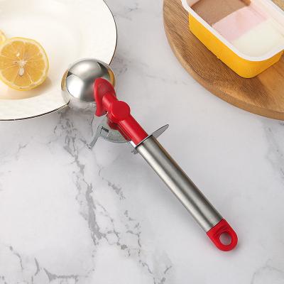 China Kitchen Custom Fruit Amazon Hit Factory Household Ice Cream Spoon Tools Stainless Steel Ice Cream Scraping Scoop for sale