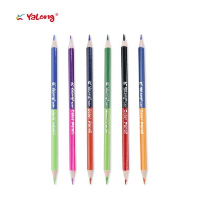 China Promotion Hot-selling Double-Tips\Business\School\Office 36 Colors Pencil Yalong Self-designed Customized Logo 18pcs Colors Wooden Double Pencil for sale