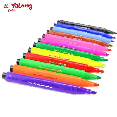 China New Art Durable Professional Creative Art Draing Painting Yalong Hot Sale Plastic Watercolor Marker Pen Set for sale