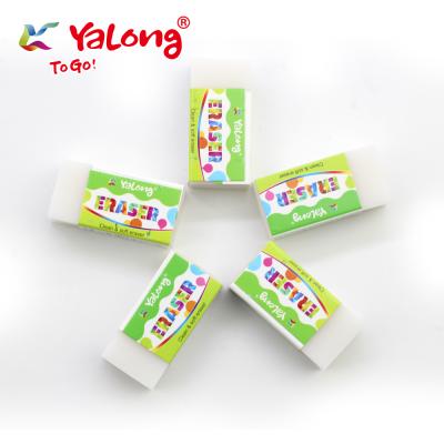 China Yalong Eraser School Office Use Convenient Wide Pencil Eraser / White Rectangle Eraser for sale