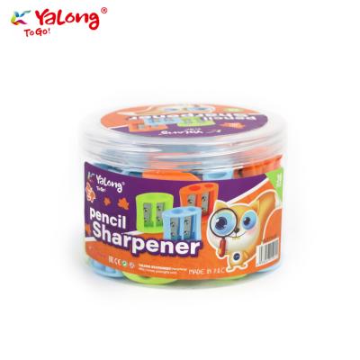 China Wholesale High Quality Plastic Yalong Standard Pencil Sharpener Double Hole Office Supplies Eco-friendly Material for sale