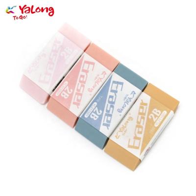 China Office Eraser Ice Color TPR Material 2B Eraser Rubber Back To School Stationery for sale