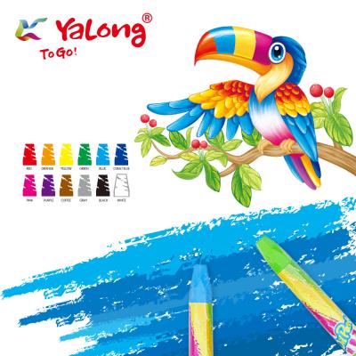 China Nox-Toxic Pencil Best Selling Set Children's Favorable Professional Art Painting Yalong Colors Oil Pastel for sale