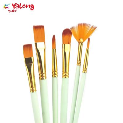 China Oil Watercolor Acrylic Gouache Painting Artist Wholesale Paint Brush Set Yalong Artist Paint Brush Art Set Synthetic Hair Acrylic for sale