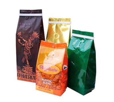 China Bottom Gusset Matt Mylar Snack Bag Packaging Aluminum Foil Coffee Bags With Valve for sale