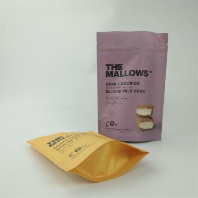 China Digital Printing Dried Food Kraft Paper Packaging Bag with Matte Surface Finish for sale