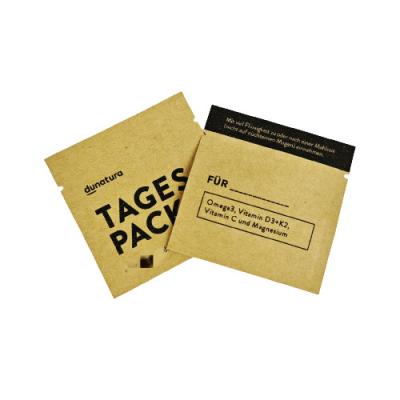 China Saquetes de amostra de chá soltos de café impressos por encomenda 8x8cm Bolsa de papel Kraft Bolsa de papel Kraft reciclável personalizada à venda