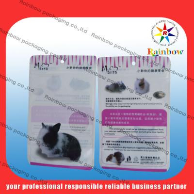 China Customized Plastic Pet Food Pouch For Cats , Birds And Fish for sale