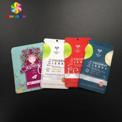 China Mylar Pouch Grip Seal Bags Food Grade Storage Cosmetic Tea Powder Sample Giveaway for sale