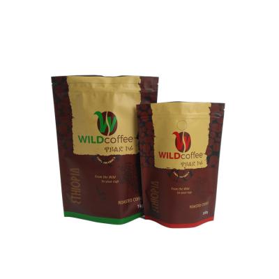 China  Custom Plastic Bags Matte Surface Coffee Pouch Food Packaging 250g 500g 1kg for sale