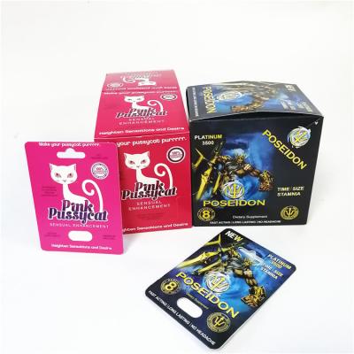 China Rhino 69 CMYK Plastic Blister 3d Cards Male Enhancement Pill for sale