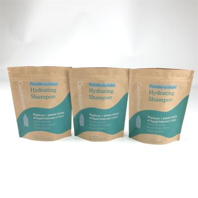 China Eco Friendly Shampoo Liquid Packaging Pouch Stand Up Zipper Bags Kraft Paper for sale