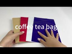 Aluminum Foil Tea Bags Packaging / Stand Up Matt Black Plastic Coffee Bag With Zip Lock