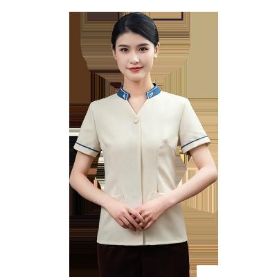 China Hotel Touchhealthy Supply Designs Sleeve Summer Short Hotel Spring Uniform Housekeeping Uniform for sale