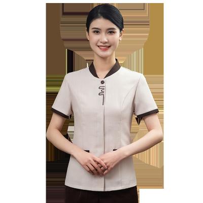 China Custom Touchhealthy Logo Hotel OEM Hotel Staff Uniform Uniform Cleaning Uniform for sale