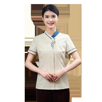 China Hotel Concierge Touchhealthy Supply OEM Logo Short Sleeve Hotel Uniform Hotel Uniform For Staff for sale