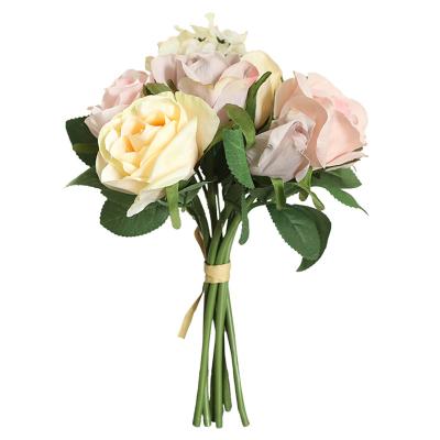 China Good quality artificial flower environmental friendly color mounted flower home decoration and wedding celebration flower bouquet for sale for sale