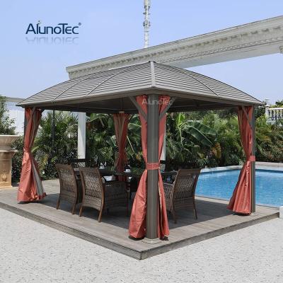 China Wholesale Gazebo Outdoor Waterproof Hardtop Patio Garden Pergola Aluminum Frame Easily Assembled Gazebo for sale