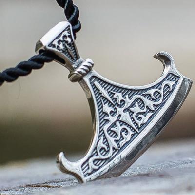 China Hot Selling New Hip Hop Viking Personality Vintage Wish Ax Pendant Necklace Cute Hot Pendant Lanyard Men for sale