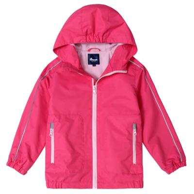 China Breathable Girls Outwear Hooded Trench Coat Fleece Striped Girls Jackets Waterproof Kids for sale