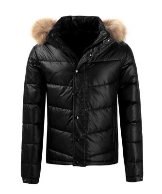 China Breathable Hooded Mens Winter Coat Thicken Water Resistant Down Jacket for sale