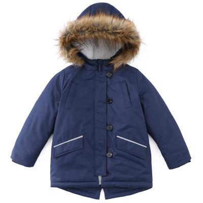 China Breathable boys winter shiny parka with Hood Soft Fleece Lining outwear and coat for sale