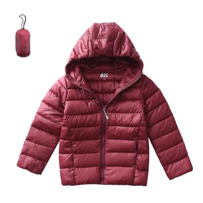 China Waterproof Girls Hooded Lightweight Down Jackets Packable Stripper Winter Coat Winter Clothes Colorful Girls Down Filled For Outwear for sale