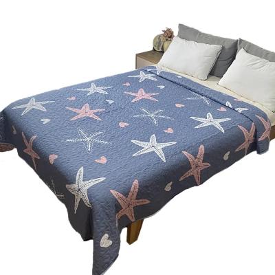 China Embroidered Customize 100%Polyester Ultrasonic Microfiber Solid All Season 3D Comforter Sets Bedspreads for sale