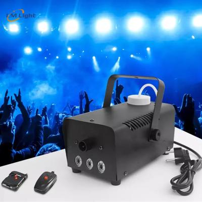 China Hot sale high quality dmx remote control dj equipment mini fogging machine 600w 3pcs led light stage wedding fog machine 22*11*13cm for sale