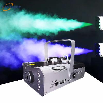 China Hot sale dmx512 remote control wedding party smoke fog machine for stage with led light disco fog machine 1500 watt 44*25*21cm for sale