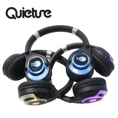 China One Transmitter Connect To Many Sound Quality Disco High Fidelity Headphones F18HIFI Silent Headphones With 3 Or More Channels And LED Light For Party DJ Fitness for sale