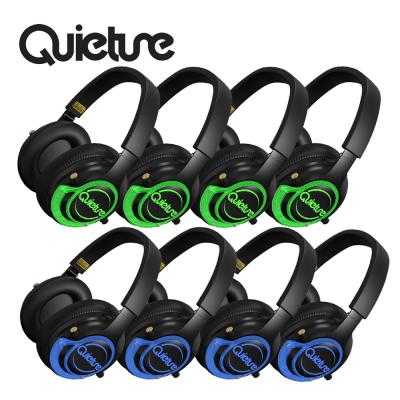 China One Transmitter Connecting To Many High Quality Foldable Wireless Headphones Disco F49 Hi-Fi Silent Headphones With 3 Or More Channels And Led Light For Parties 500m Range for sale