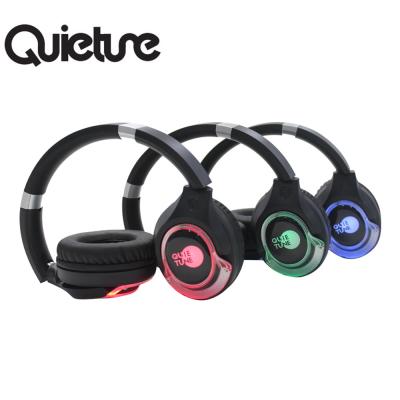 China One Transmitter Connect To Many Headphones Disco F18 Wireless Foldable Wireless Earphones Fitness Classes Party Headphones Headset for sale