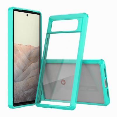 China Hot Selling Shockproof Cell Phone Case Acrylic Clear tpu Phone Cover Anti Drop Drop Cell Phone Case For Google Pixel 6 6 pro for sale