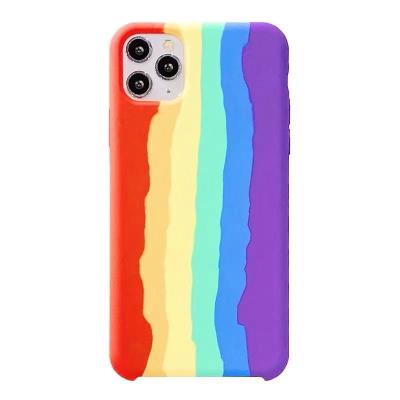 China Mobile Cover Case Made Available For iPhone 12 Pro Liquid Full Flex Case Sheet Packed iPhone 12 Rainbow Phone Cases for sale