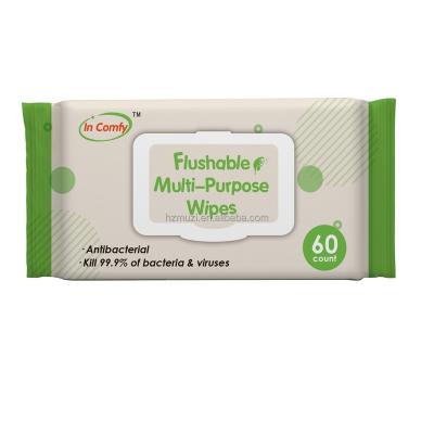 China Sustainable Flushable Toilet Wipes Bathroom Wipes for sale