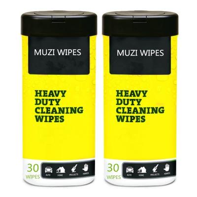 China Heavy Duty Cleaning Wipes MultiSurface Cleaning Wipes 30 Count Per Canister for sale