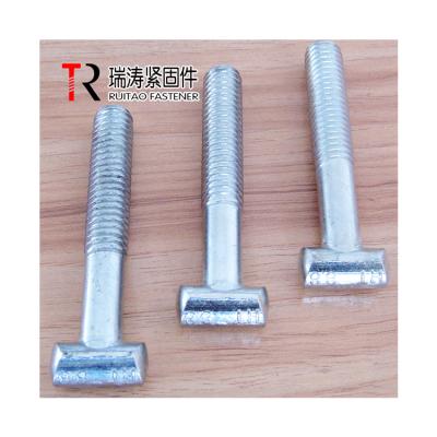 China Heavy Industry Customized Size High Precision Electric Galvanized Steel T-bolts for sale