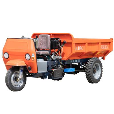 China Cargo mining diesel tricycle 22 HP 25HP 28HP 2 ton dump truck tricycle machine dumper mini tricycle for mine for sale