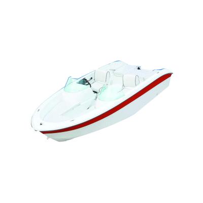 China High Speed ​​Sport Boat 4.96m Fiberglass Motorboat With CE Certification Outboard Motor Is Available for sale